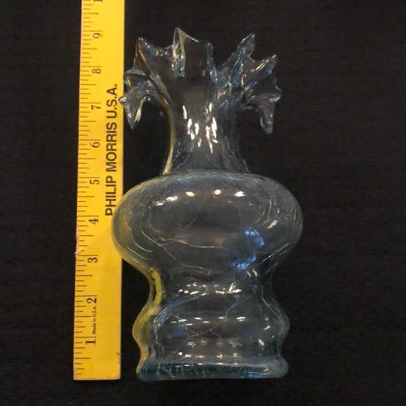Vintage Cracked Glass Flower Vase - Picture 5 of 7